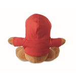 Renne en peluche personnalisé avec t-shirt pour logo Rudolph couleur rouge quatrième vue