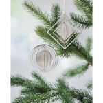 Décoration de Noël ronde pliable en acier inoxydable avec logo Round couleur argenté vue d'ambiance