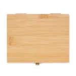 Ensemble de 9 glaçons en pierre dans un étui en bambou et une pince couleur bois sixième vue