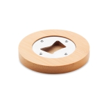 Décapsuleur circulaire dessous de verre en bambou Round Bamboo couleur bois deuxième vue