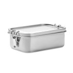Lunch box en acier inox avec fermoirs anti-fuites 750ml Strong couleur argenté mat