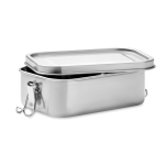 Lunch box en acier inox avec fermoirs anti-fuites 750ml Strong couleur argenté mat deuxième vue