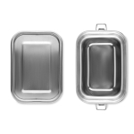 Lunch box en acier inox avec fermoirs anti-fuites 750ml Strong couleur argenté mat quatrième vue