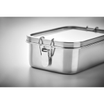 Lunch box en acier inox avec fermoirs anti-fuites 750ml Strong couleur argenté mat vue photographique