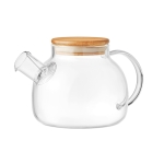 Théière en verre avec couvercle en bambou et infuseur 850ml Nordik couleur transparent