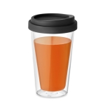 Mug de voyage personnalisable en verre borosilicaté de 350 ml Silicone couleur noir deuxième vue
