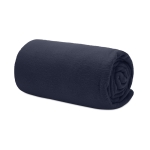 Couverture polaire RPET personnalisée, design simple 180 g/m² Baqueira couleur bleu troisième vue