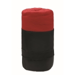 Couverture polaire RPET personnalisée, design simple 180 g/m² Baqueira couleur rouge