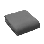 Couverture polaire RPET personnalisée, design simple 180 g/m² Baqueira couleur gris quatrième vue