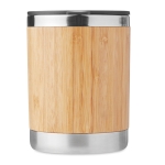 Verre isotherme compact en acier et revêtement en bambou 250ml Sweden couleur bois cinquième vue