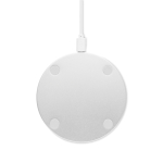 Chargeur sans fil rapide rond en bambou 10W couleur bois quatrième vue