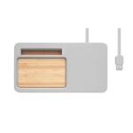 Set de table avec chargeur et support en pierre calcaire Copenhague couleur gris troisième vue