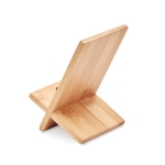 Support pour téléphone en bambou avec ouverture pour chargeur Nature couleur bois deuxième vue
