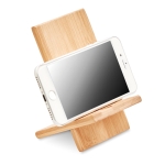 Support pour téléphone en bambou avec ouverture pour chargeur Nature couleur bois cinquième vue