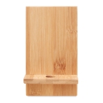 Support pour téléphone en bambou avec ouverture pour chargeur Nature couleur bois sixième vue