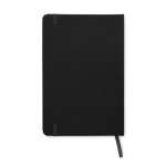 Carnet recyclé personnalisé pas cher A5 feuilles lignées RPET couleur noir troisième vue