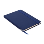 Carnet recyclé personnalisé pas cher A5 feuilles lignées RPET couleur bleu
