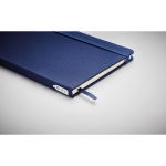 Carnet recyclé personnalisé pas cher A5 feuilles lignées RPET couleur bleu cinquième vue photographique