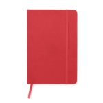 Carnet recyclé personnalisé pas cher A5 feuilles lignées RPET couleur rouge deuxième vue