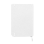 Carnet recyclé personnalisé pas cher A5 feuilles lignées RPET couleur blanc troisième vue