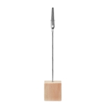 Support en bois avec clip pour notes en forme de cube avec logo Wood couleur bois quatrième vue