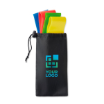 Kit de 4 bandes élastiques pour gym de différentes résistances Fitness vue avec zone d'impression