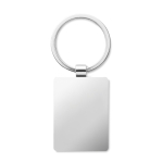 Porte-clés rectangulaire en bambou et zinc Bamboo Rectangle couleur bois deuxième vue
