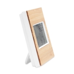 Station météorologique avec boîtier en bambou personnalisable Bamboo couleur bois deuxième vue