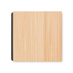 Réveil avec boîtier en bambou en forme de cube Bamboo Cube couleur bois cinquième vue