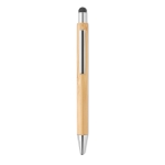 Stylo tactile en bambou, finition chromée, Encre bleue Zurich Bamboo couleur bois deuxième vue