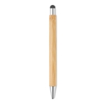 Stylo tactile en bambou, finition chromée, Encre bleue Zurich Bamboo couleur bois quatrième vue