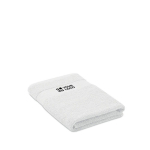 Serviettes absorbantes en coton biologique avec logo Cotton Medium couleur blanc vue avec zone d'impression