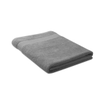 Serviette de bain publicitaire en coton bio 180 x 100 cm Cotton Large couleur gris