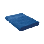 Serviette de bain publicitaire en coton bio 180 x 100 cm Cotton Large couleur bleu roi