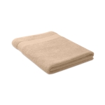 Serviette de bain publicitaire en coton bio 180 x 100 cm Cotton Large couleur ivoire