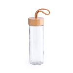 Gourde en verre avec bouchon bambou 430 ml Crystal Bamboo Clear couleur transparent première vue