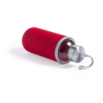 Gourde en verre personnalisée avec étui 420 ml Crystal Colorful couleur rouge troisième vue