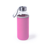 Gourde en verre personnalisée avec étui 420 ml Crystal Colorful première vue