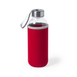 Gourde en verre personnalisée avec étui 420 ml Crystal Colorful première vue