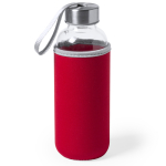 Gourde en verre personnalisée avec étui 420 ml Crystal Colorful