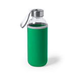 Gourde en verre personnalisée avec étui 420 ml Crystal Colorful première vue