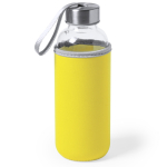 Gourde en verre personnalisée avec étui 420 ml Crystal Colorful
