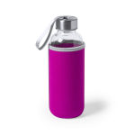 Gourde en verre personnalisée avec étui 420 ml Crystal Colorful première vue