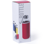 Gourde en verre personnalisée avec étui 420 ml Crystal Colorful