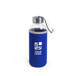 Gourde en verre personnalisée avec étui 420 ml Crystal Colorful vue principale