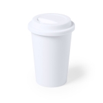 Tasse à emporter antibactérien en plastique de 450 ml Antibacterial couleur blanc première vue
