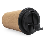 Mug take away personnalisées en liège de 350 ml Takeaway Cork couleur marron deuxième vue