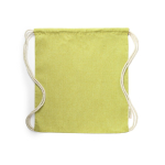 Sac à dos à cordons en coton recyclé 120 gr/m2 Recycled Cotton couleur jaune première vue