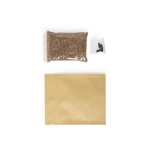 Pot de fleur personnalisé avec enveloppe avec 5 couleur marron deuxième vue