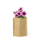 Pot de fleur personnalisé avec enveloppe avec 5 couleur marron première vue